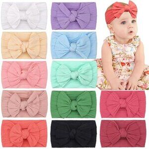Baby Girl Headband Hair Bow Soft Stretchy Head Wrap Newborn Infant Toddler Kids
